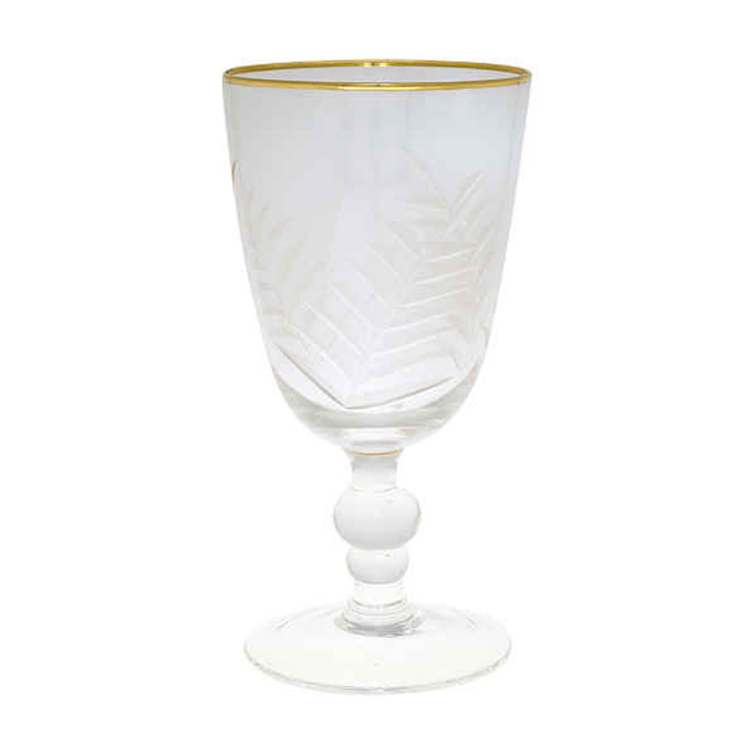 Greengate Estelle Wine Clear With Cutting And Gold Large