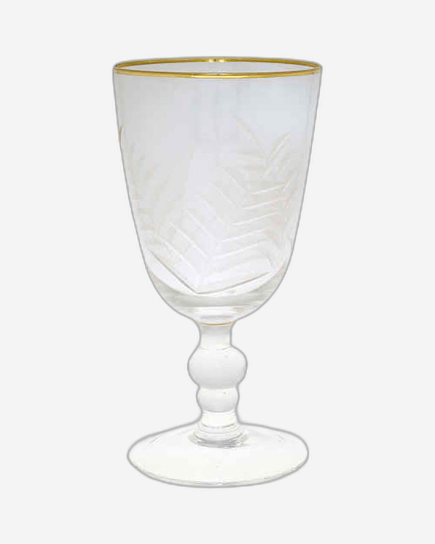 Greengate Estelle Wine Clear With Cutting And Gold Large