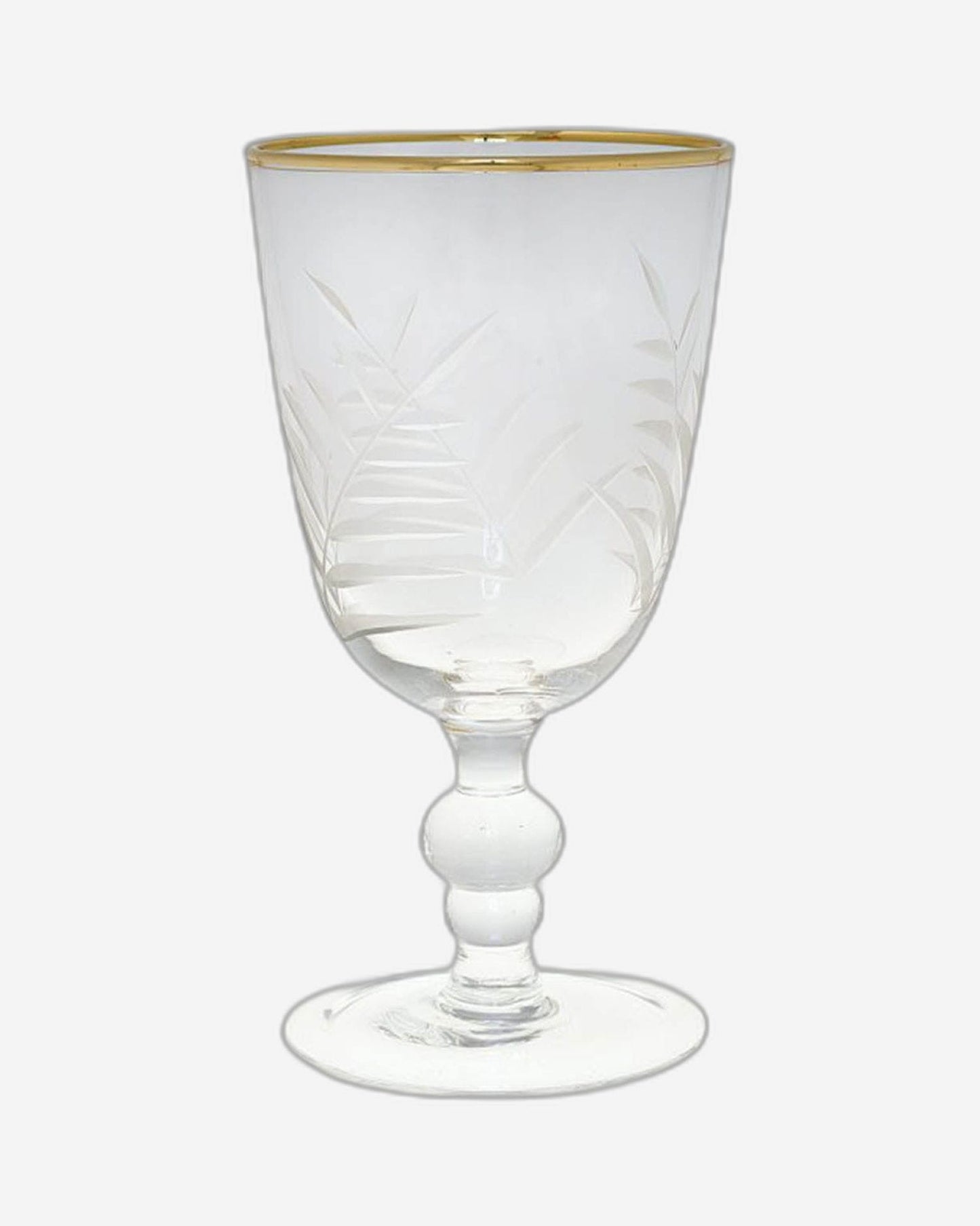 Greengate Estelle Wine Clear With Cutting And Gold Small