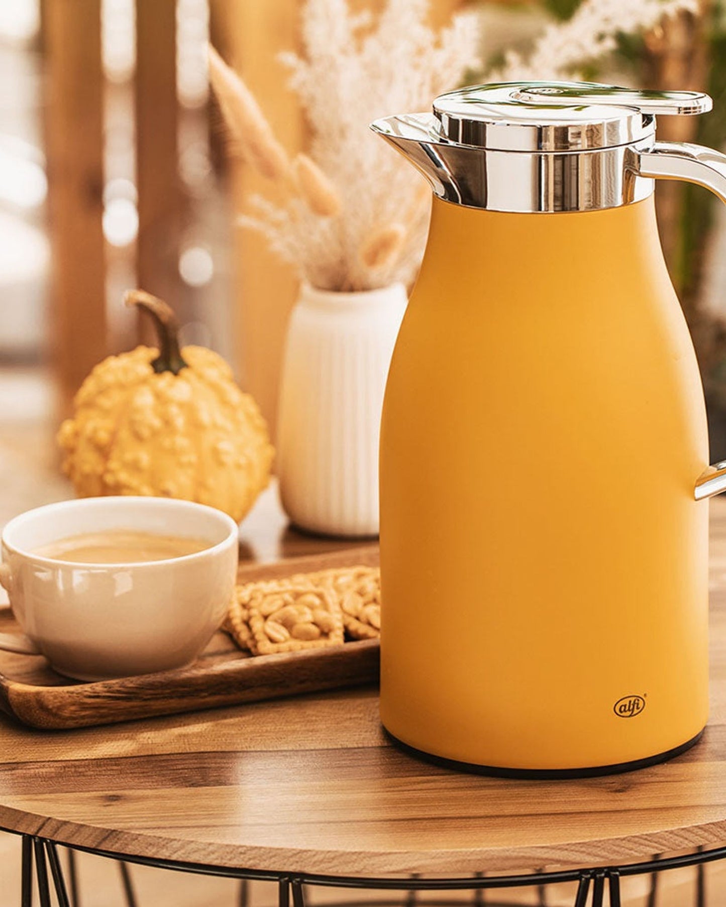 Alfi Skyline Flask S.Mustard 1L Chrome