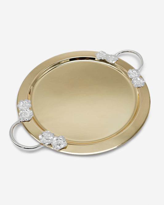 Pantazelos Tray With Flower Decor On Handles 38cm