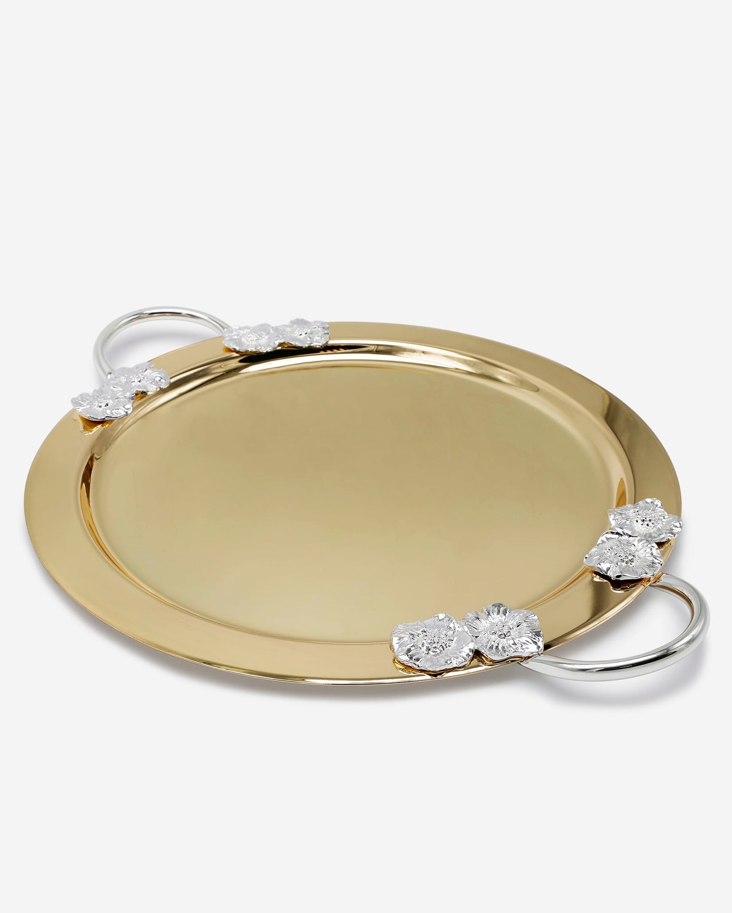 Pantazelos Tray With Flower Decor On Handles 38cm