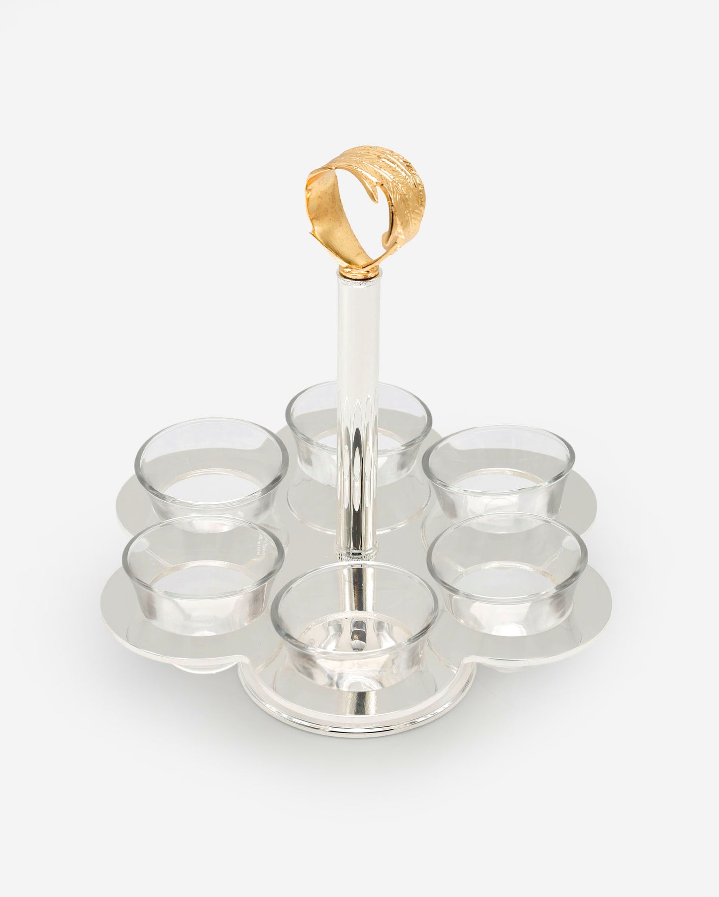 Pantazelos Stand For 6 Arabic Coffee Cups(Includes) With Antique Finish Handle