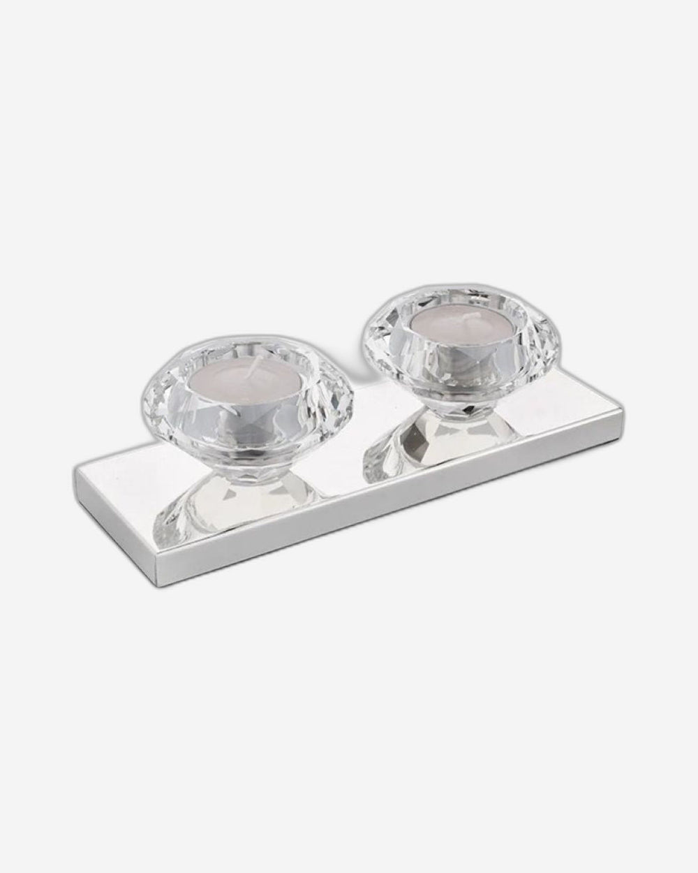 Winko Tealight Holder 2-Lite With 2pcs Glass Diamond