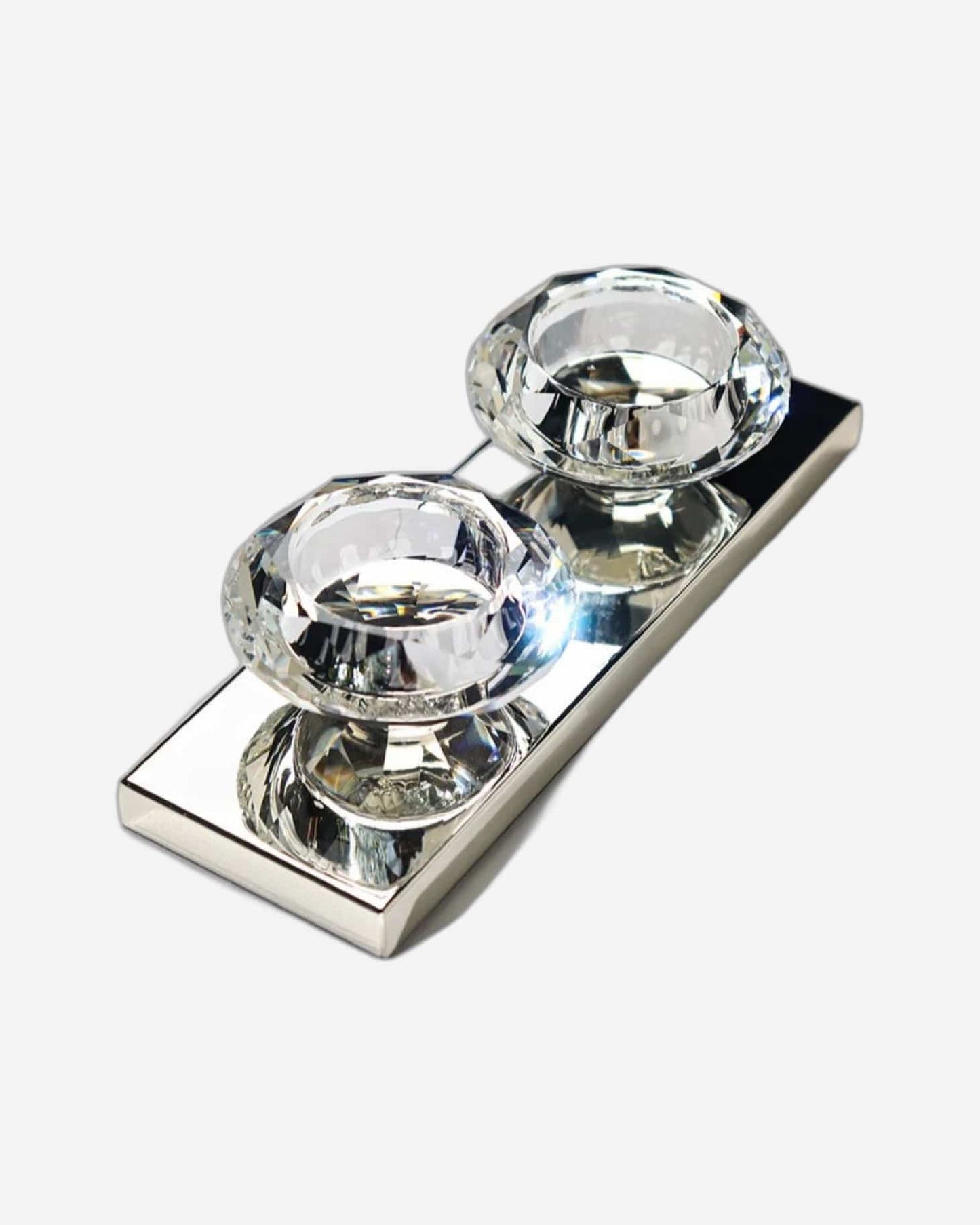 Winko Tealight Holder 2-Lite With 2pcs Glass Diamond