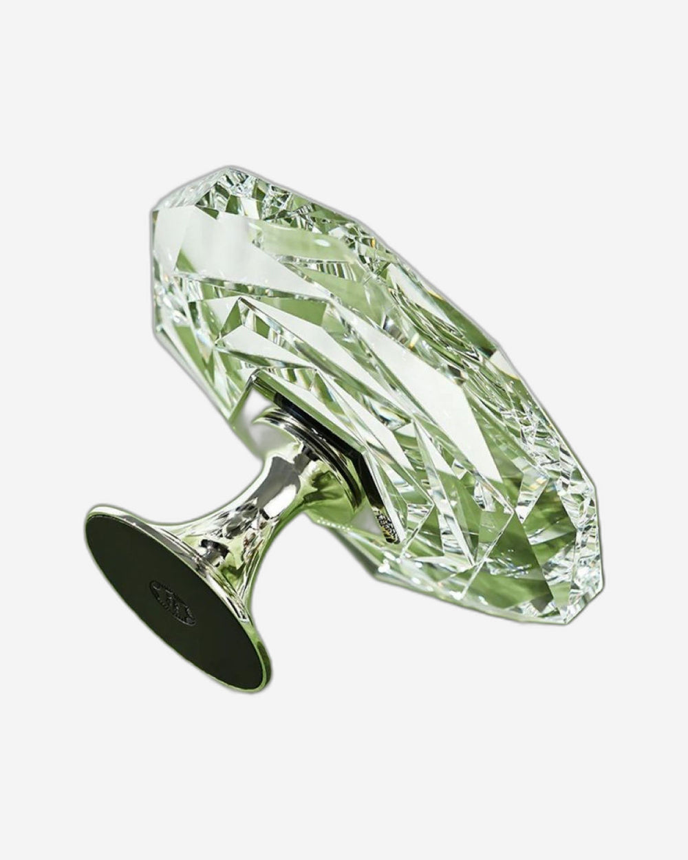 Winko Compote Round Dish With Pedestal 20cm Diamond Handmade Lead Free K9 Crystal Rose Blossom