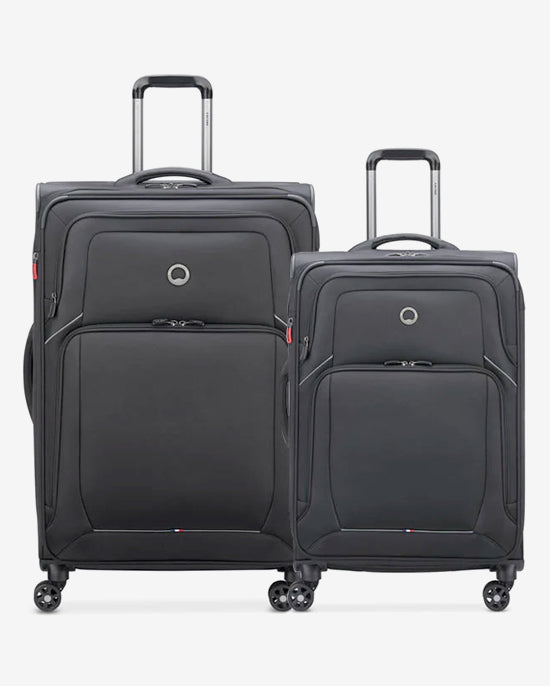 Delsey Paris Optimax Lite 2Piece Luggage Trolley Set + Free Agreable Backpack