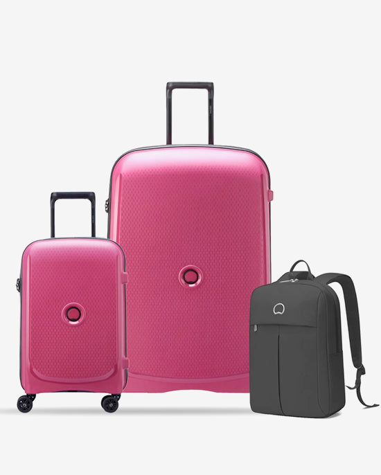 Delsey Paris Belmont Plus Non Expandable 2Piece Luggage Set + Free Agreable Backpack