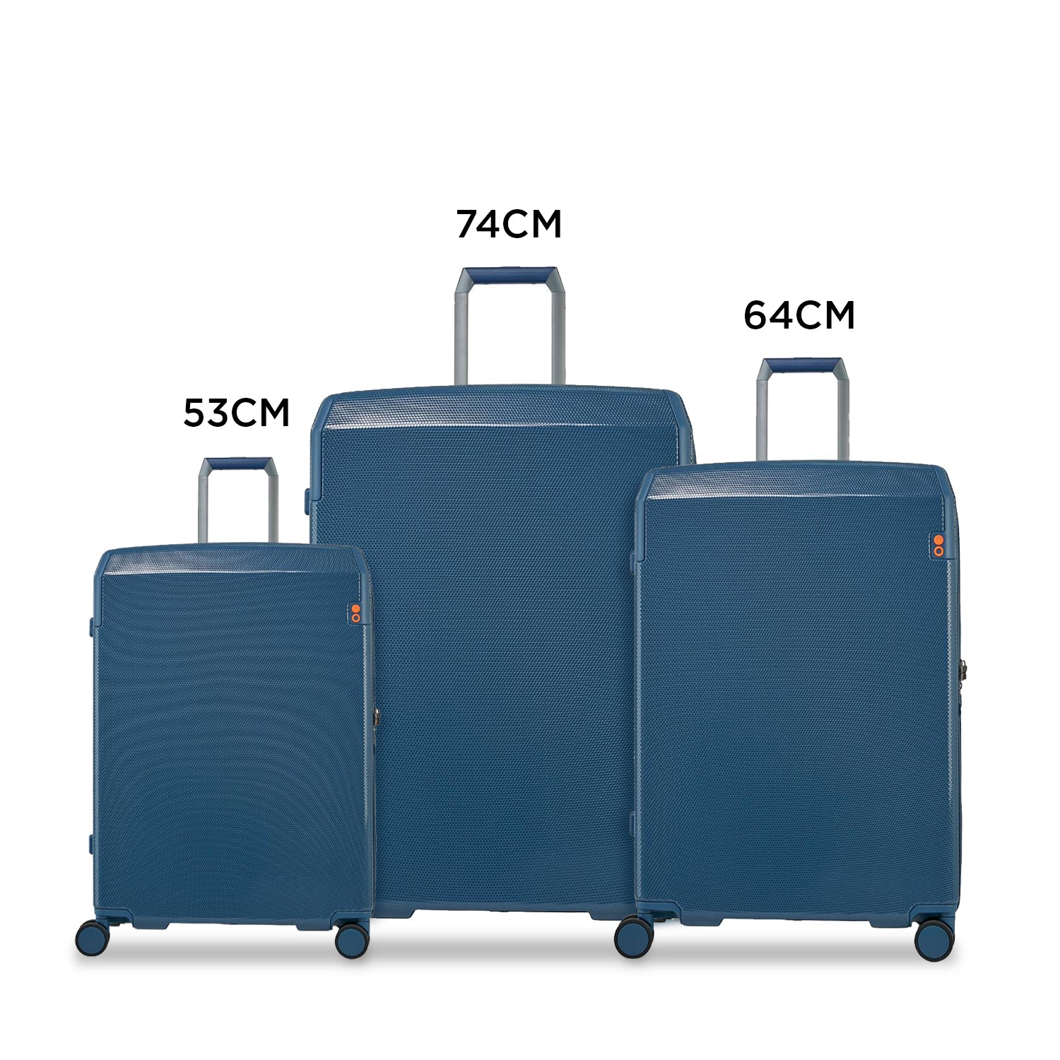 Echolac Logic Harcdcase 4 Double Wheel Expandable Set Of 3 luggage Trolley 53+64+74cm