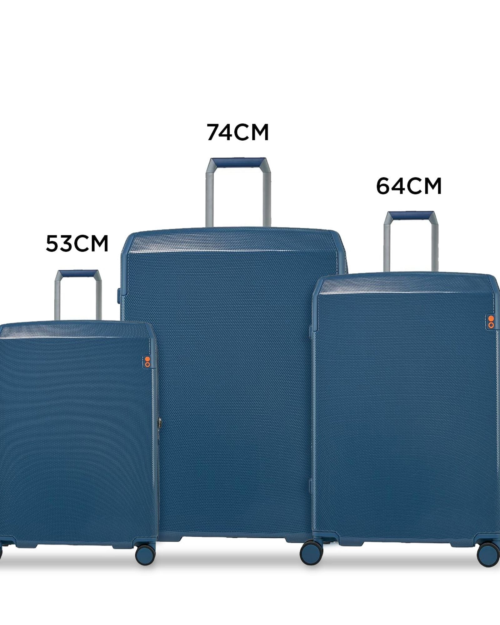 Echolac Logic Harcdcase 4 Double Wheel Expandable Set Of 3 luggage Trolley 53+64+74cm