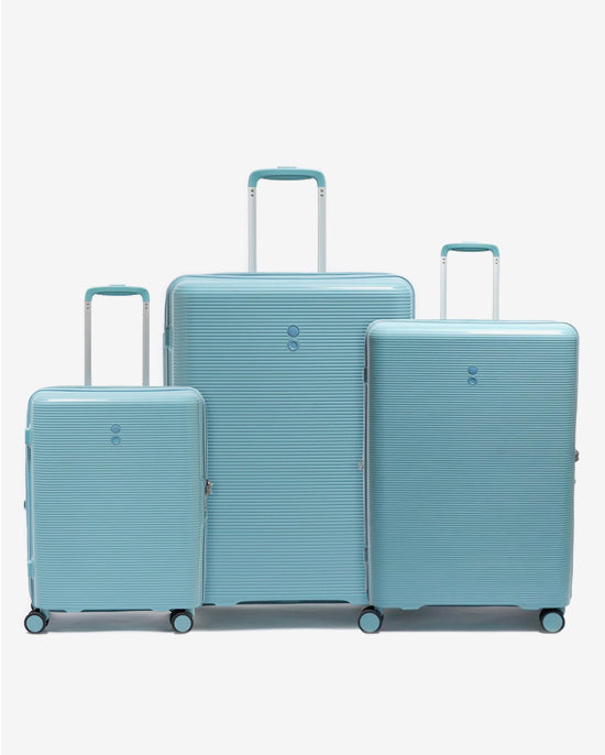 Echolac Forza Hardcase 4 Double Wheel Expandable Set Of 3 Trolley