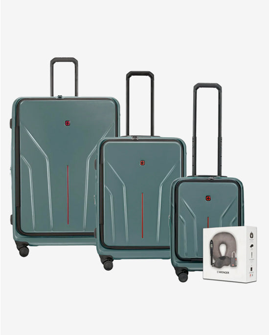 Wenger Apmlix Set of 3 Trolley 54+68+82cm + Free Travel Acessories
