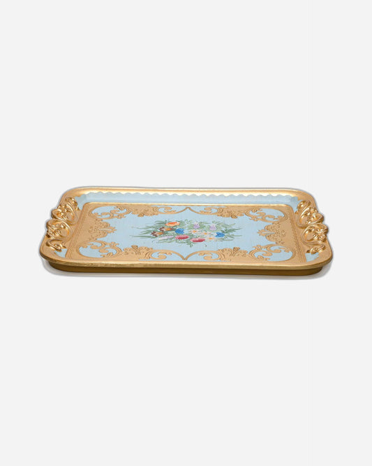 Sezzatini Ormanni Oro Celeste Ce03 Large Rect Tray With Handles - VL-234-5-3423