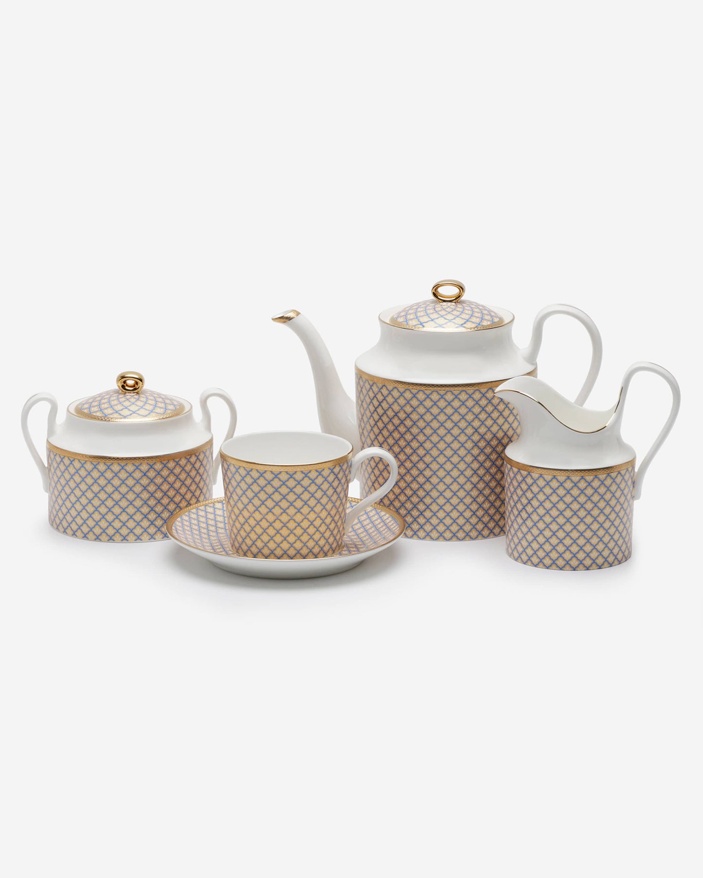 Stechol Golden Lattice Dinner Set 86 Pcs