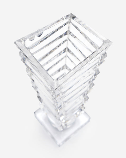 Bohemia Rocky Footed Vase Lead Crystal