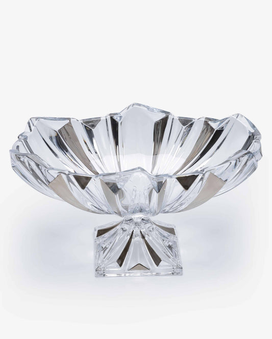 Bohemia Princess Footed Oval Bowl With Platinum