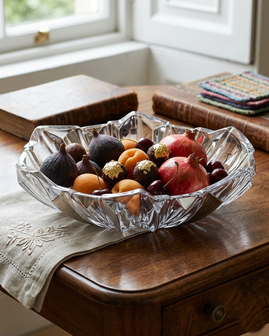 Bohemia Princess Oval Bowl With Platinum