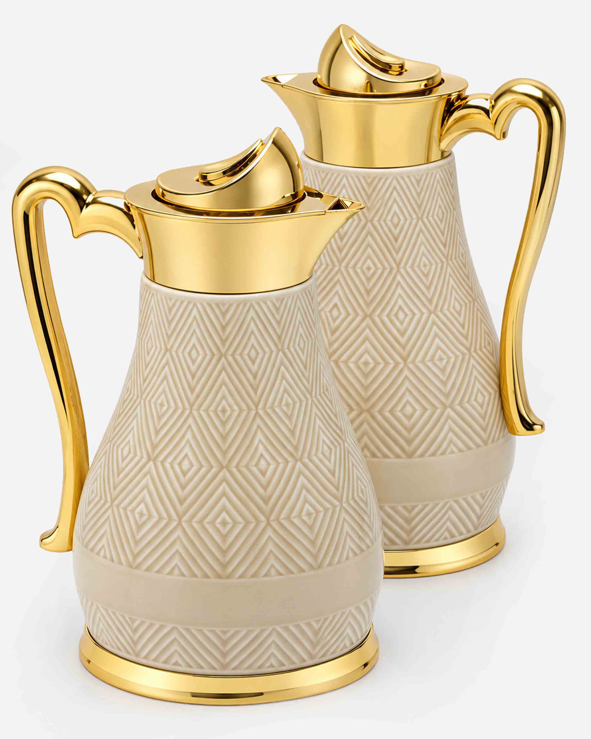 Shiny Gold Flask -Set Of 2