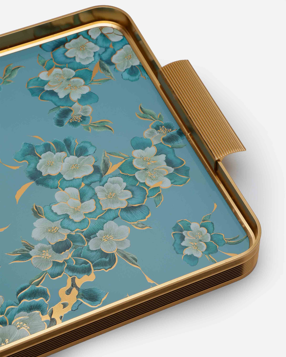 Shiny Gold Tempered Glass Tray-207A
