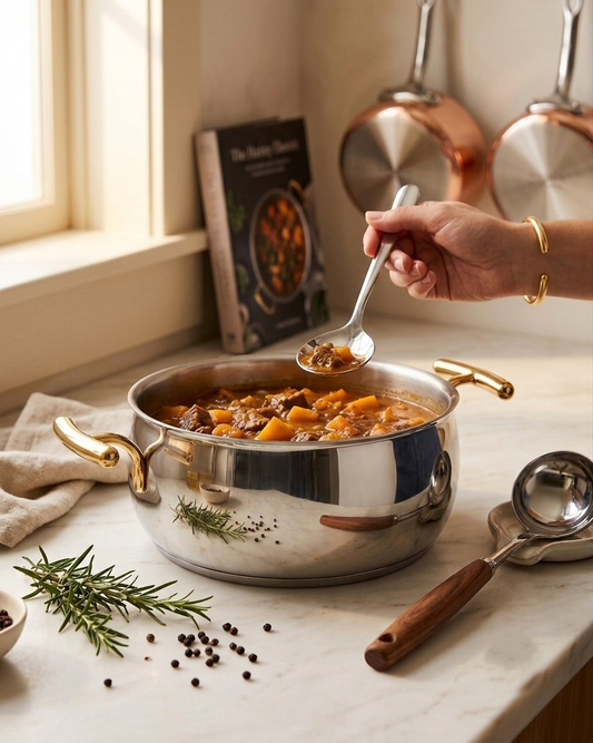 Silampos Yumi Gold Casserole with Lid 24Cm