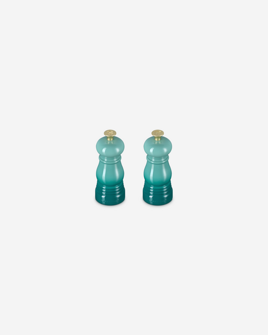 Le Creuset Bleu Riviera Classic Salt & Pepper Mill Set 12Cm Boxed Set