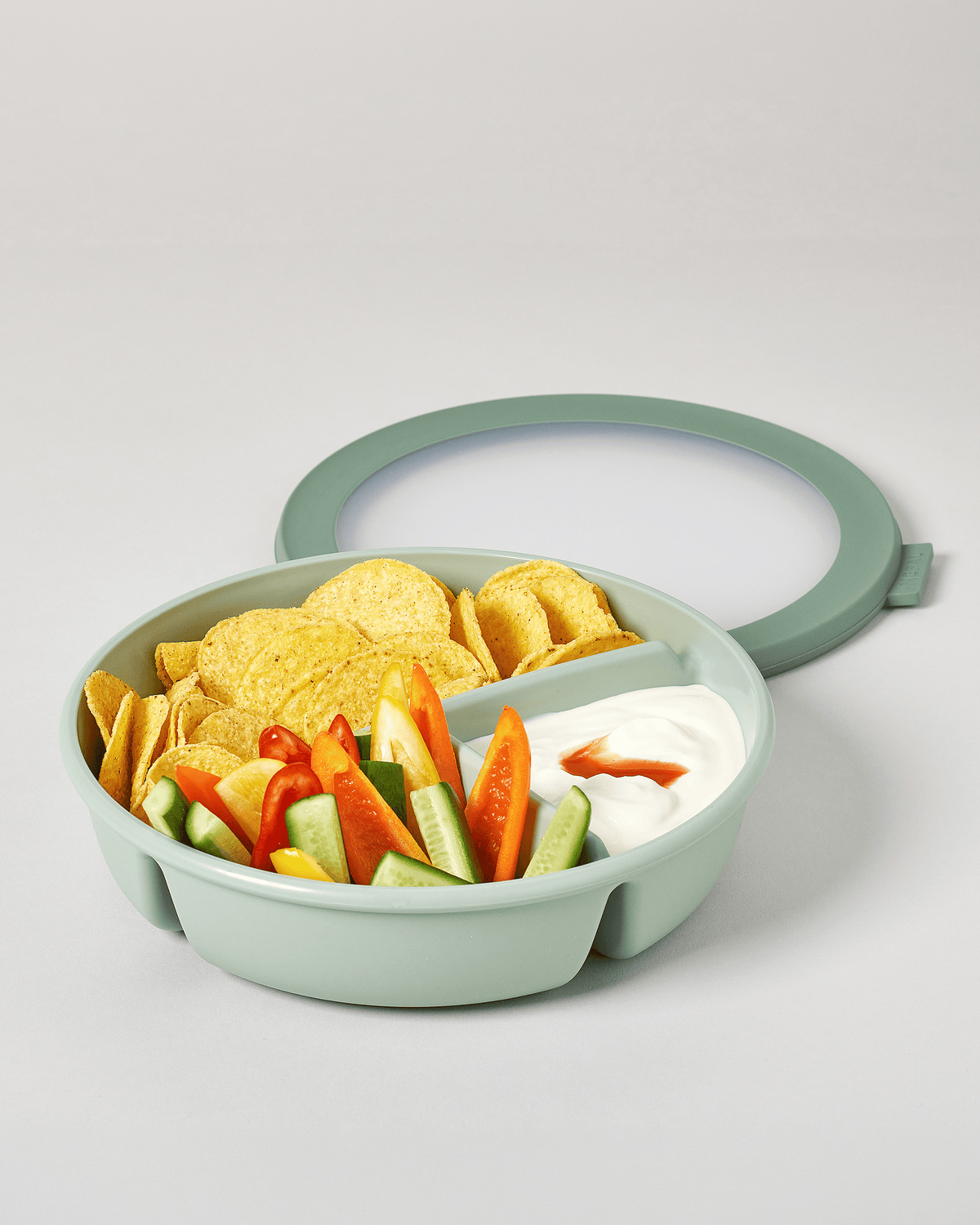 Mepal Cirqula Round 3-Compartment Bowl Set Nordic Blue