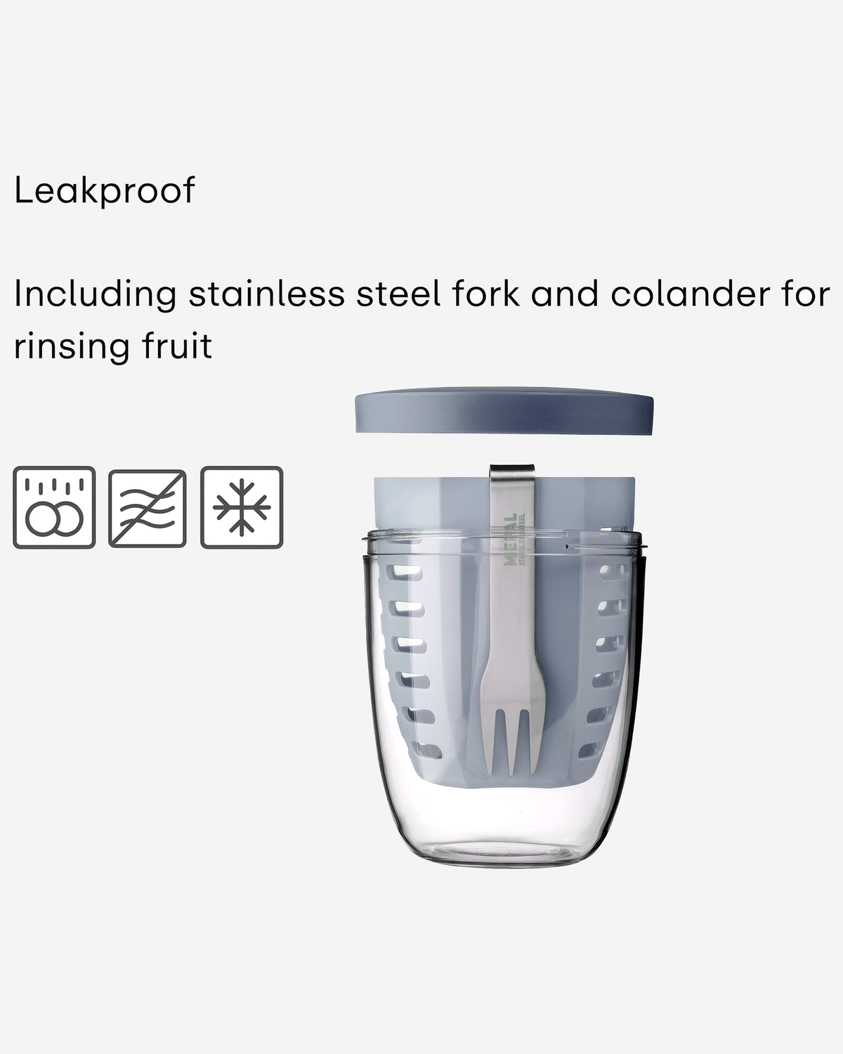 Mepal Ellipse Fruit & Veggie Pot Nordic Blue – 600ml