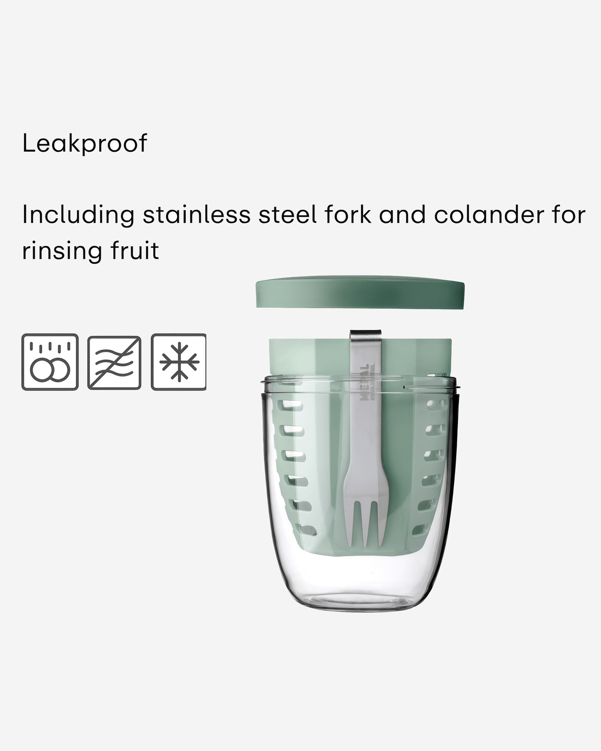 Mepal Ellipse Fruit & Veggie Pot Nordic Sage – 600ml