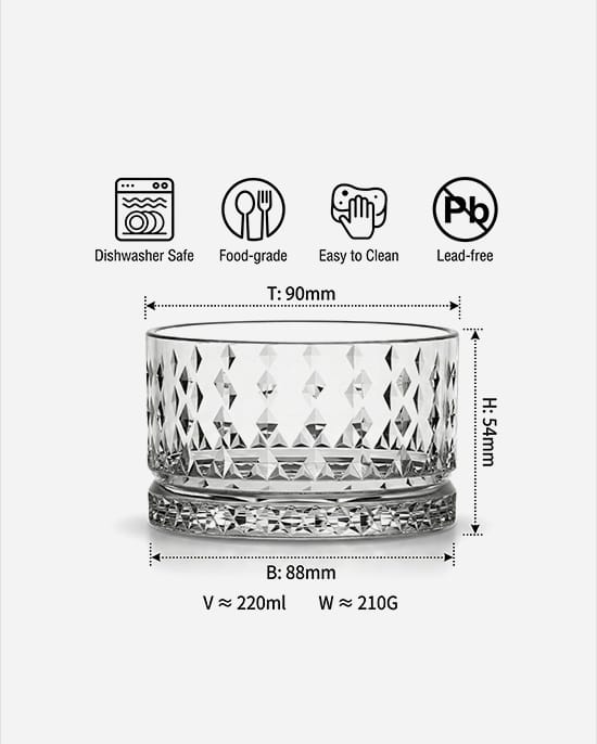 Cuisine Art Soda Lime Bowl Set 220ml 6Pc V3