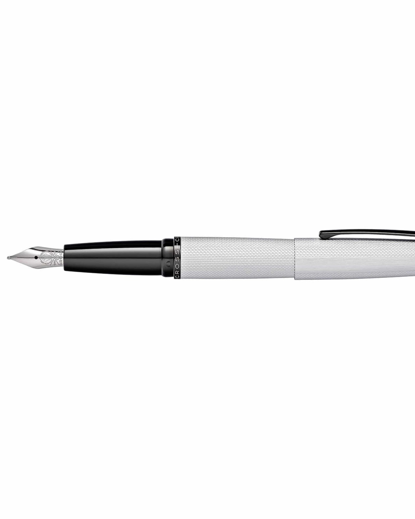 Cross Atx® Brushed Chrome Diamond-Pattern Engraving Fountain Pen