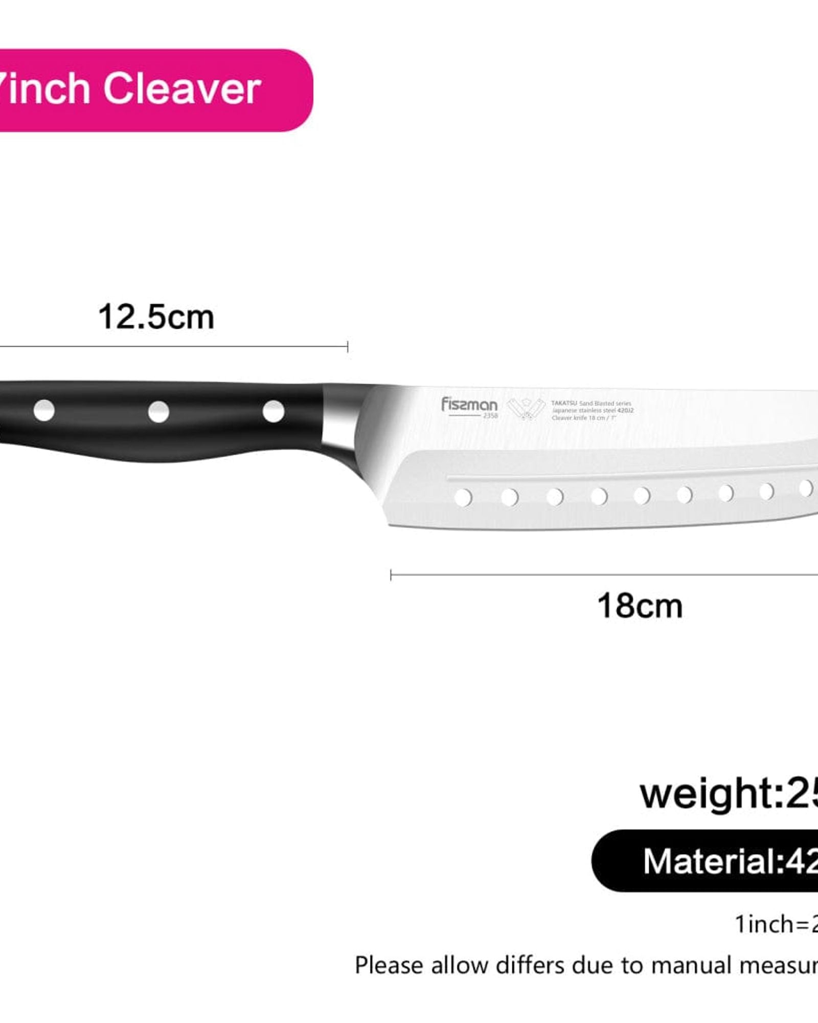 Fissman 7'' Cleaver Knife Takatsu Series (420J2 Steel)