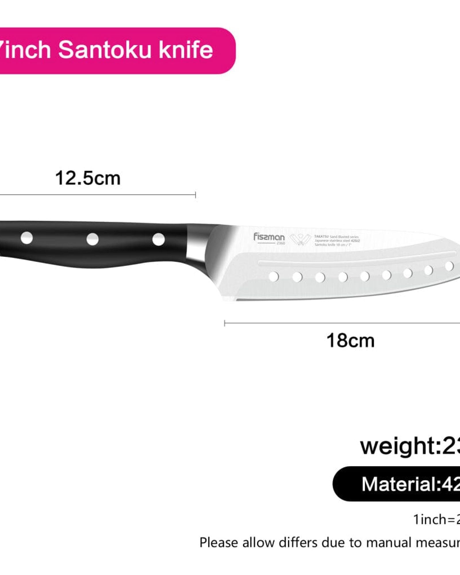 Fissman 7'' Santoku Knife Takatsu Series (420J2 Steel)