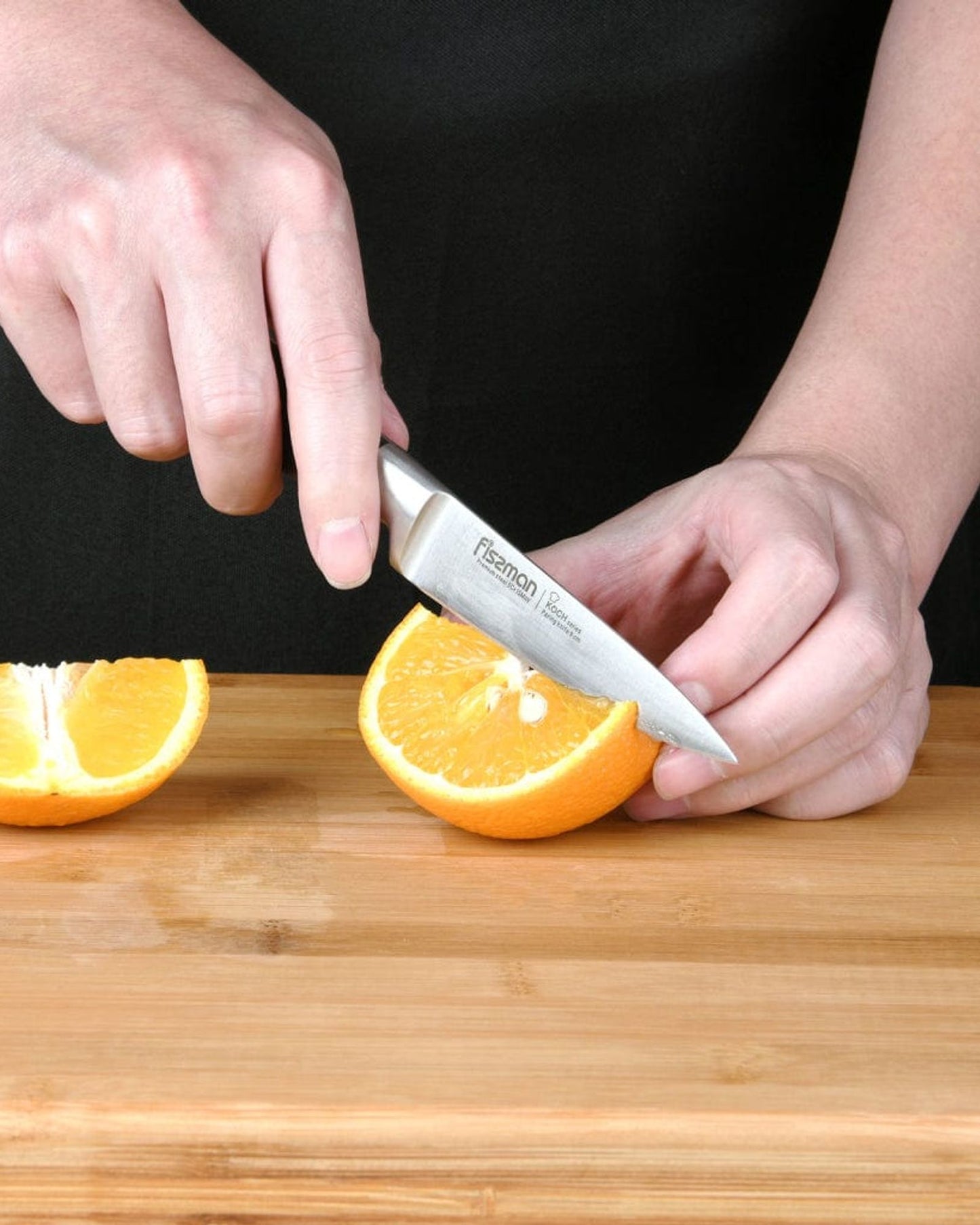 Fissman Paring Knife Stainless Steel Black/Silver 3.5inch