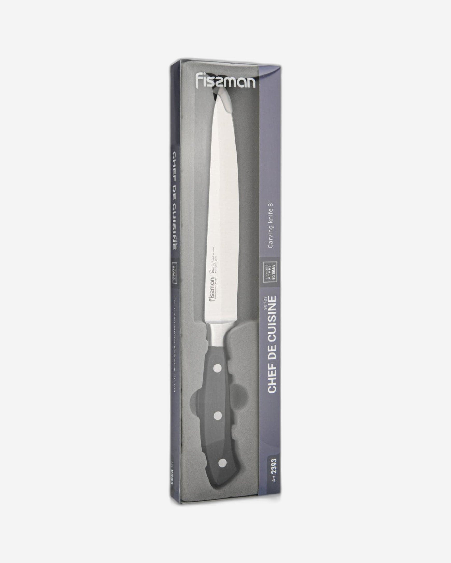 Fissman Carving Knife Chef De Cuisine Series Black 8inch