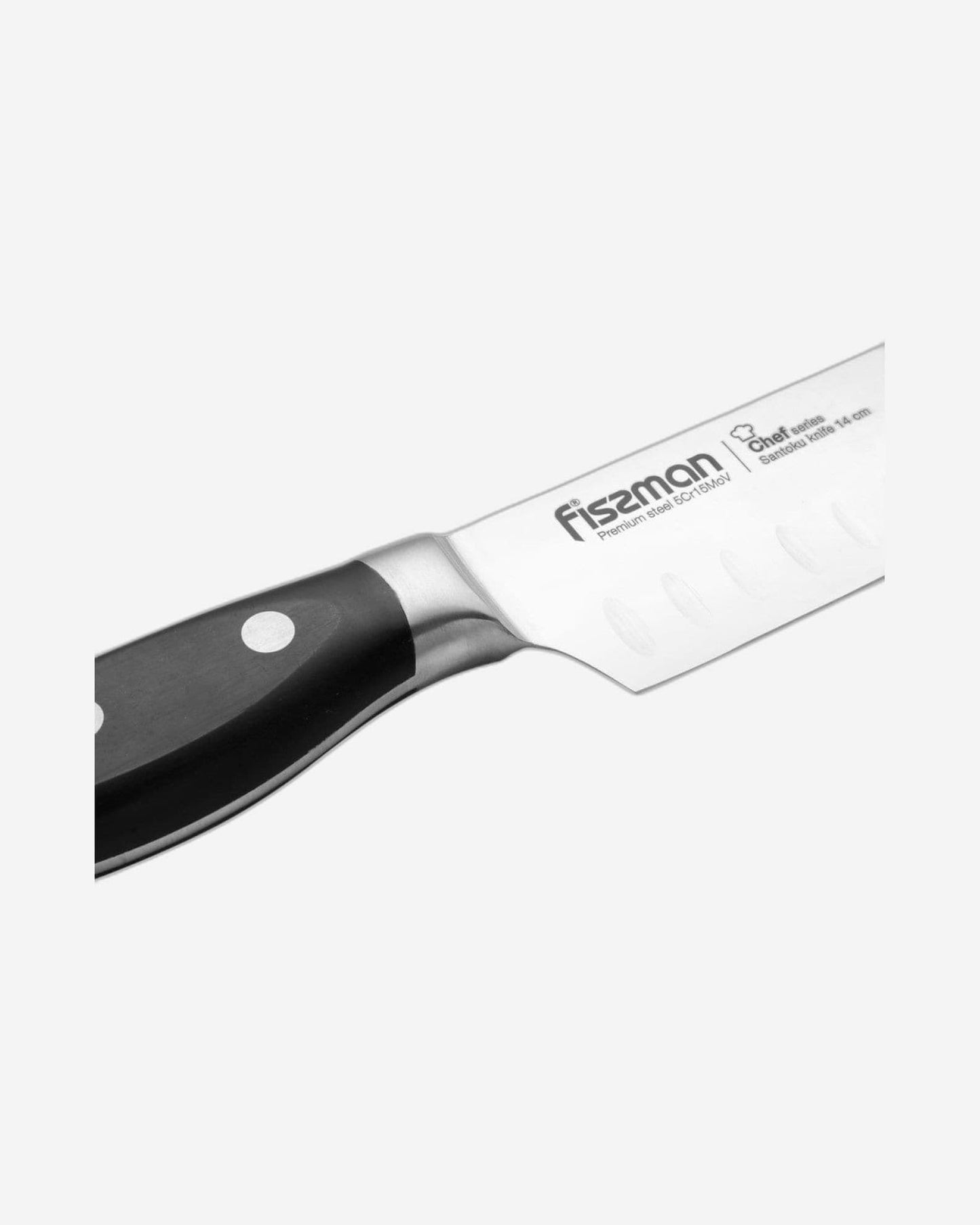 Fissman Santoku Knife Chef Black/Silver 5.5Inch