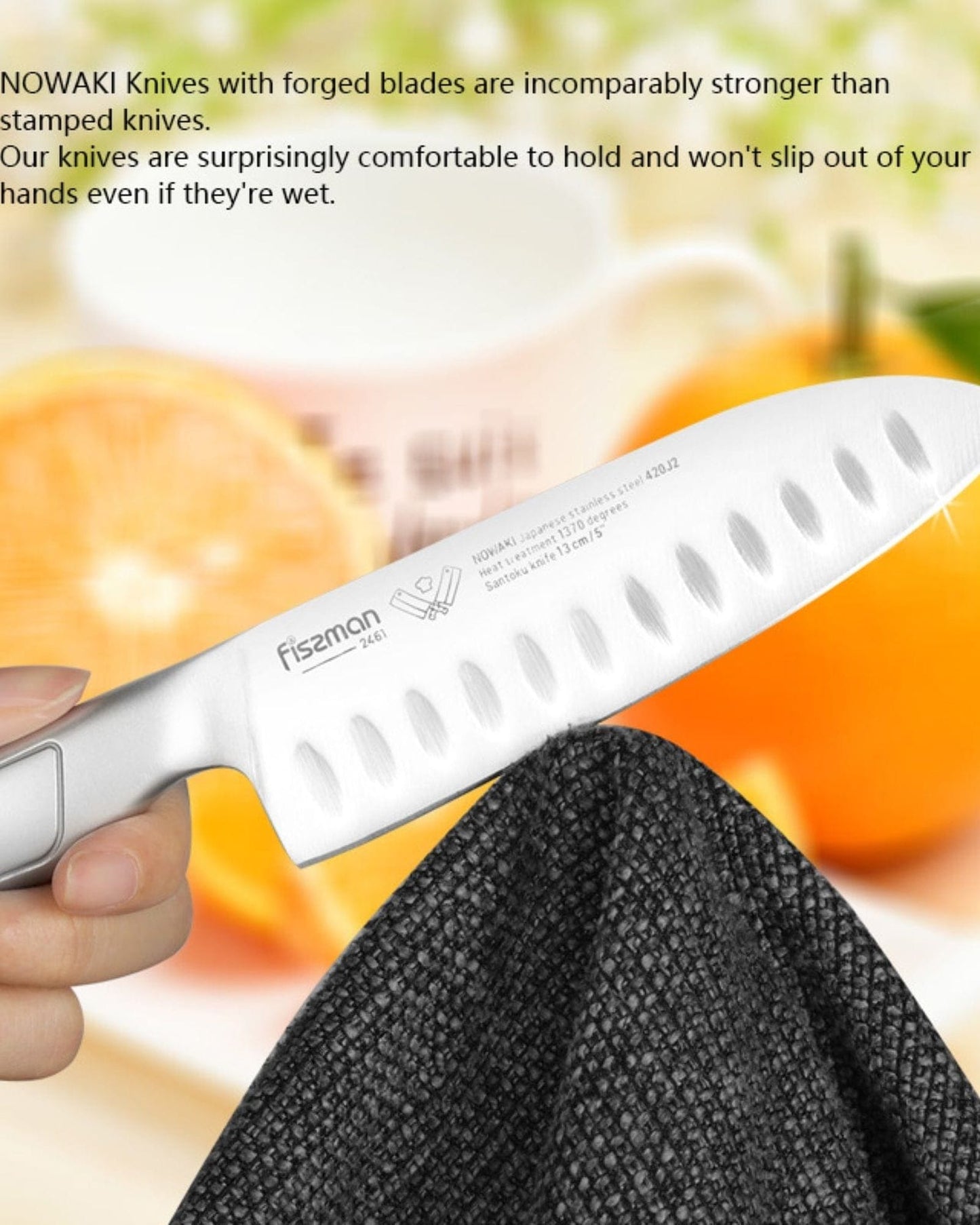 Fissman Santoku Knife Nowaki Silver 5Inch