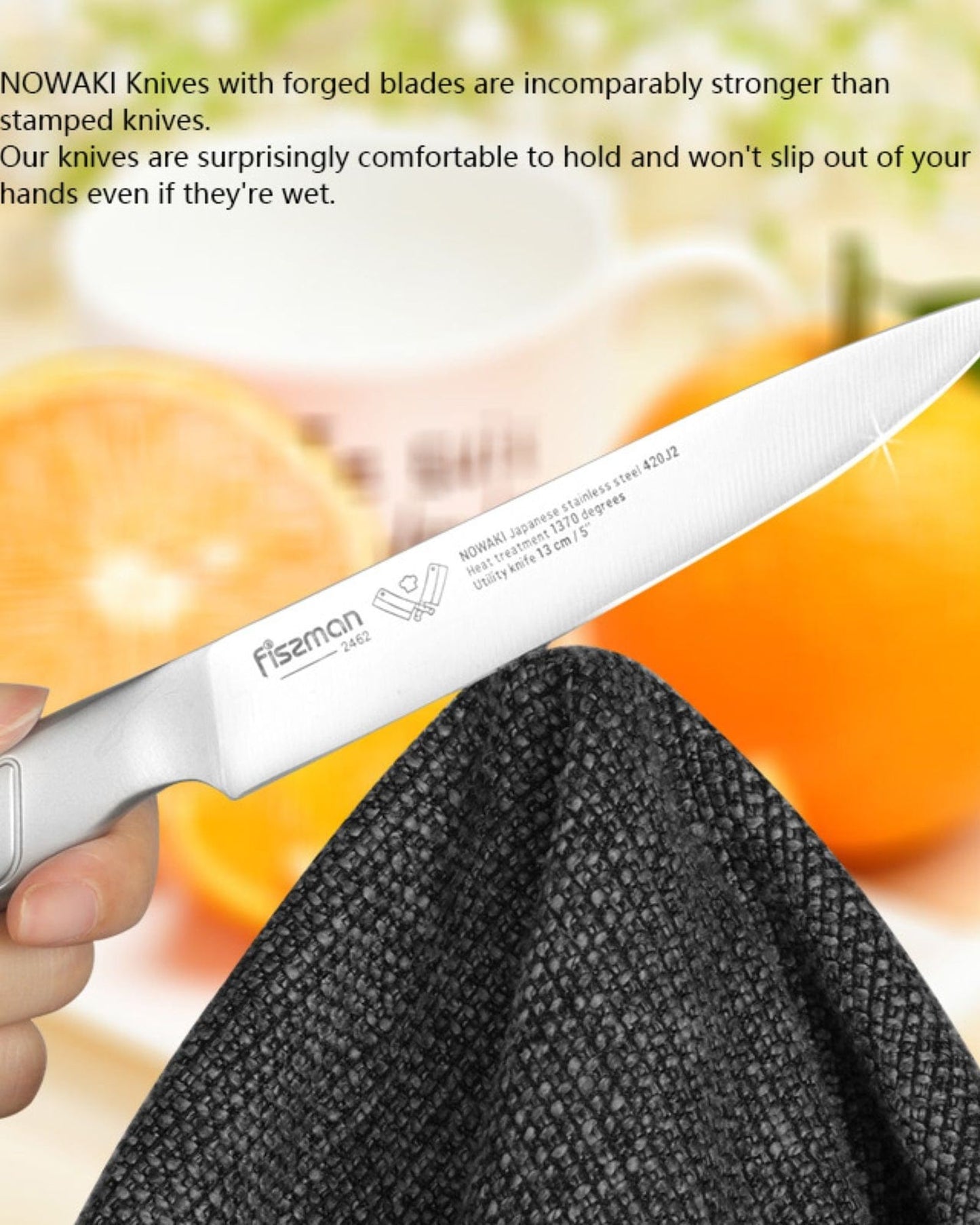 Fissman Utility Knife Nowaki Silver 5Inch