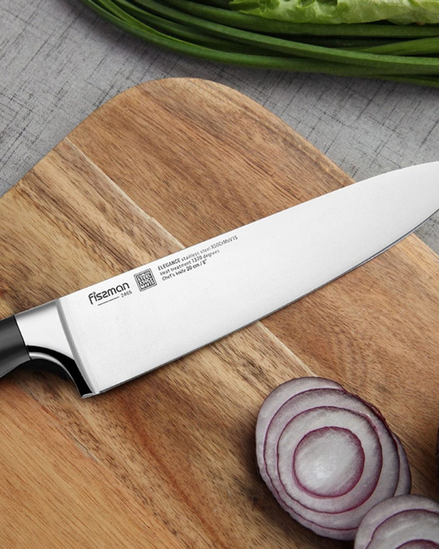 Fissman Chefs Knife Elegance Silver/Black 8Inch