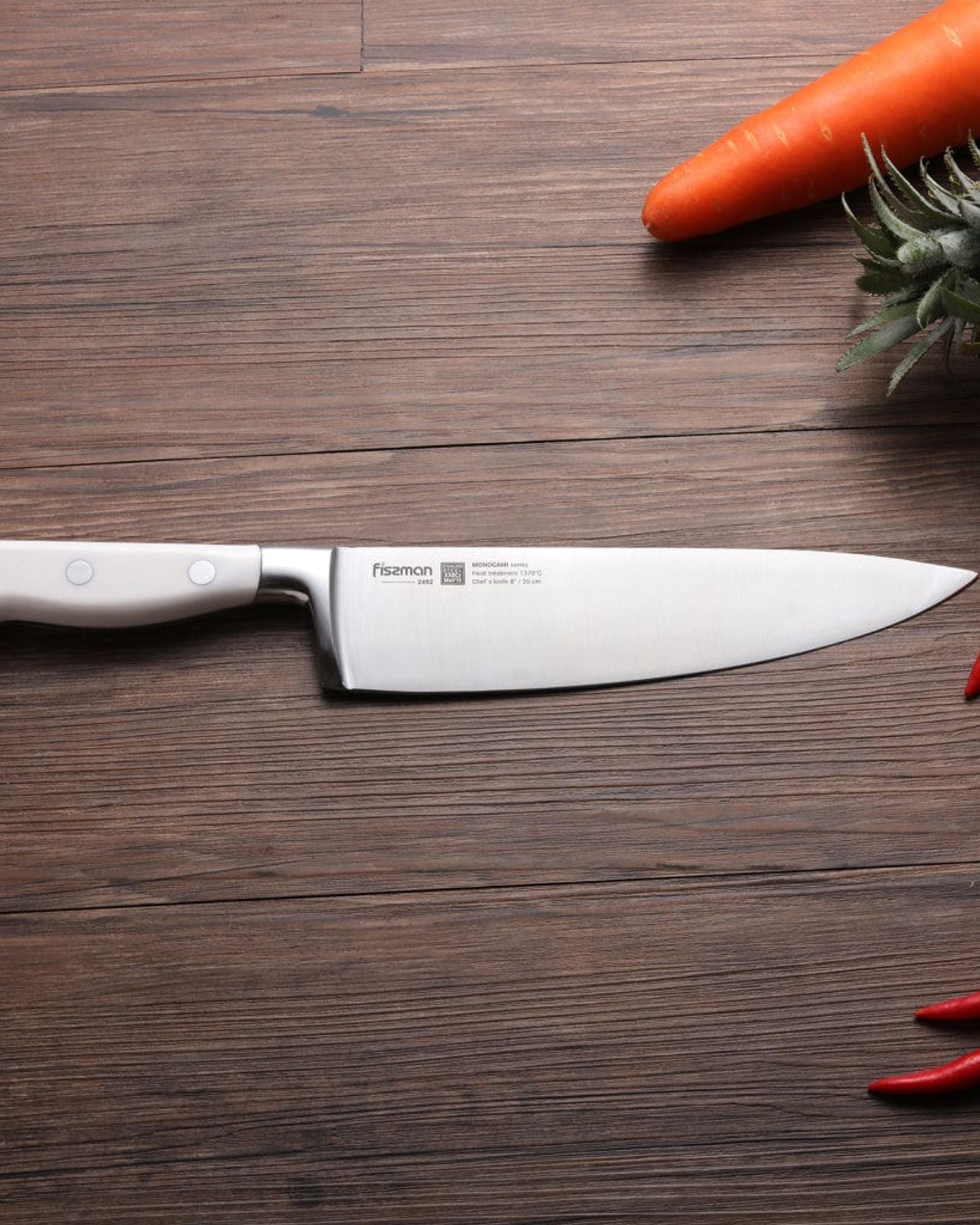 Fissman Chef's Knife Stainless Steel Monogami Series White/Silver 8inch