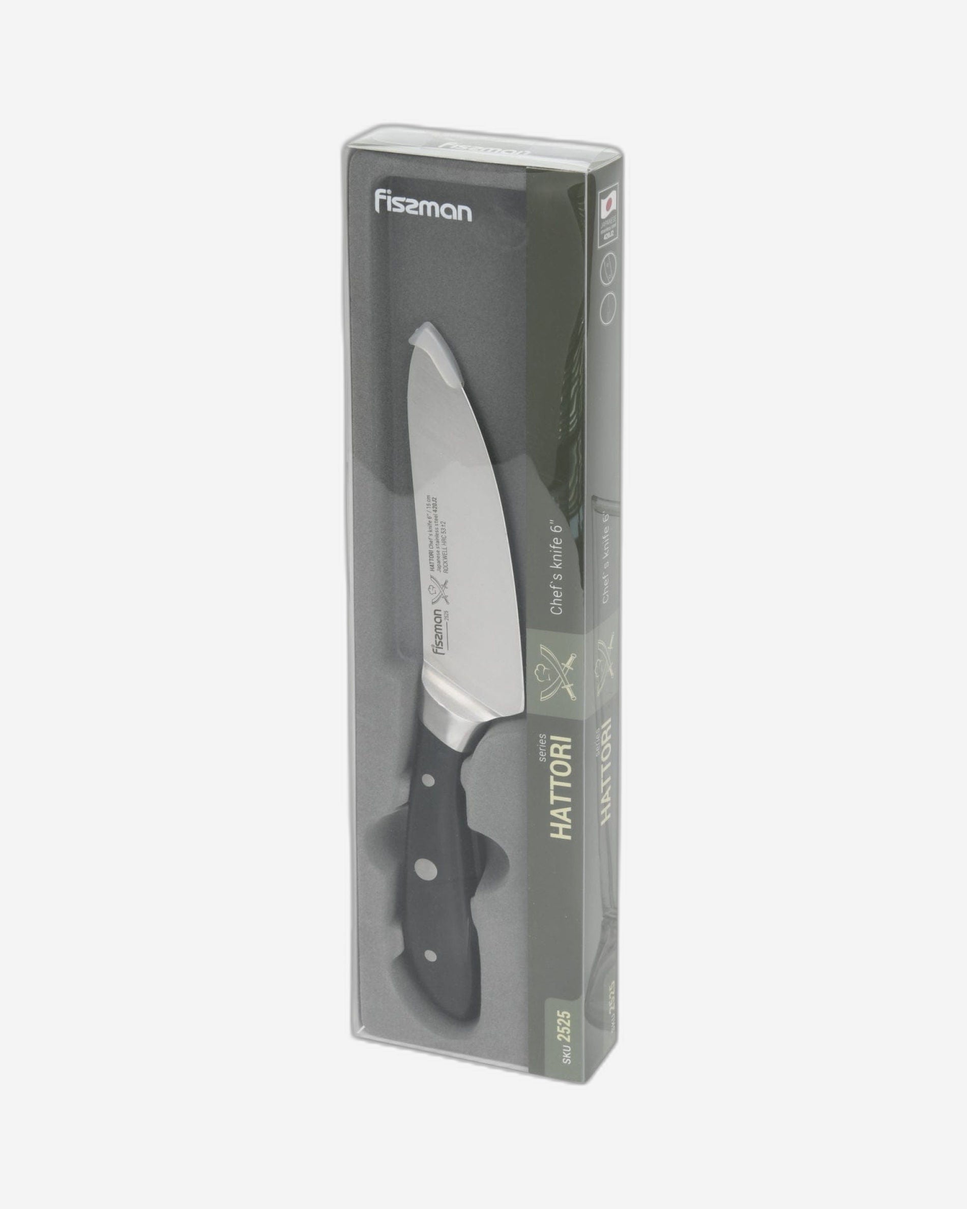 Fissman Chef's Knife Silver/Black 6inch