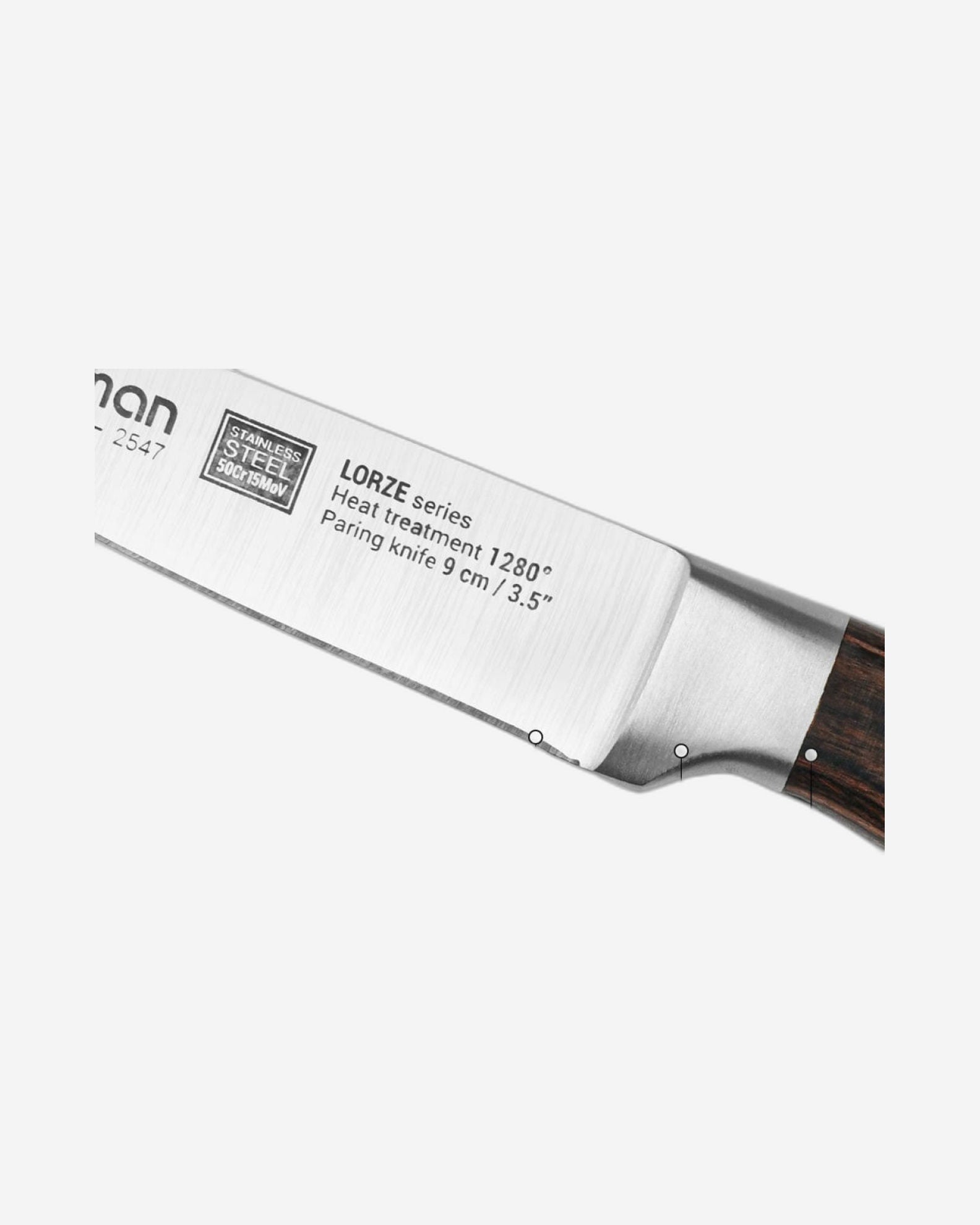 Fissman Paring Knife Silver/Brown 3.5inch Stainless Steel