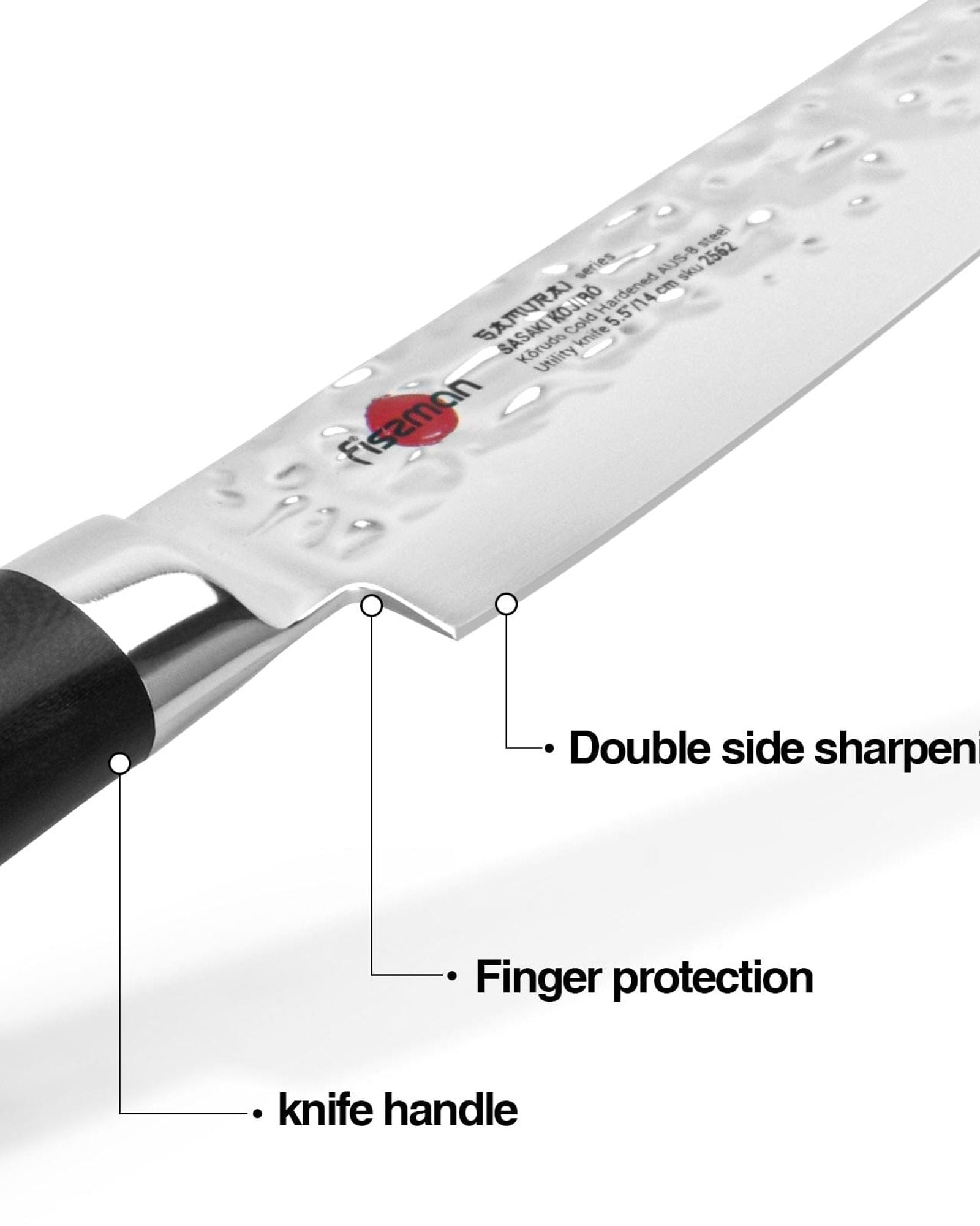 Fissman 5.5 Utility Knife SAMURAI KOJIRO 14 Cm(steel AUS-8)