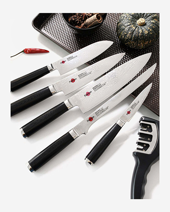 Fissman 4" Paring Knife SAMURAI MUSASHI 10 Cm (Steel DAMASCUS)