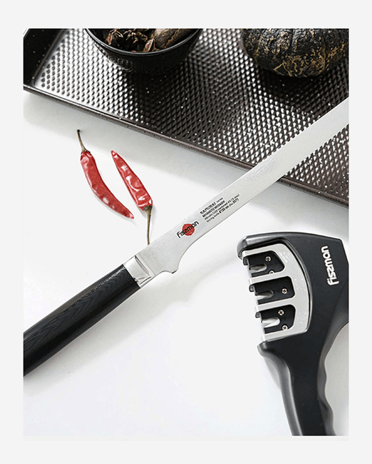 Fissman 8" Slicing Knife SAMURAI MUSASHI 20 Cm (Steel DAMASCUS)
