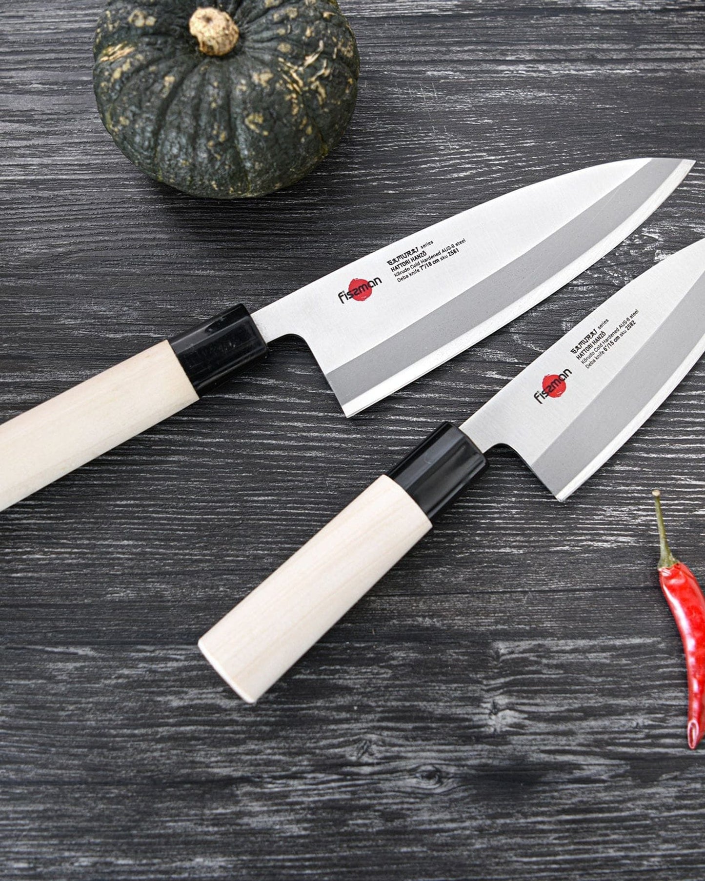 Fissman Deba Knife Samurai Hanzo 6Inch