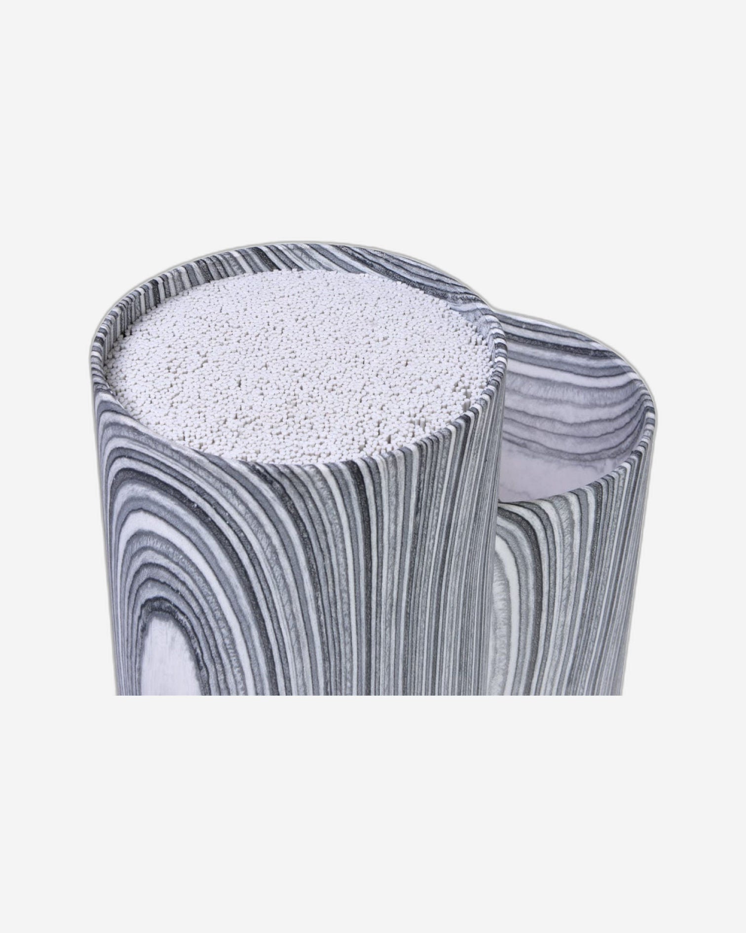 Fissman Kitchen Knife And Utensil Organizer 11x11x22+11x8x17cm GREY MARBLE (Plastic)