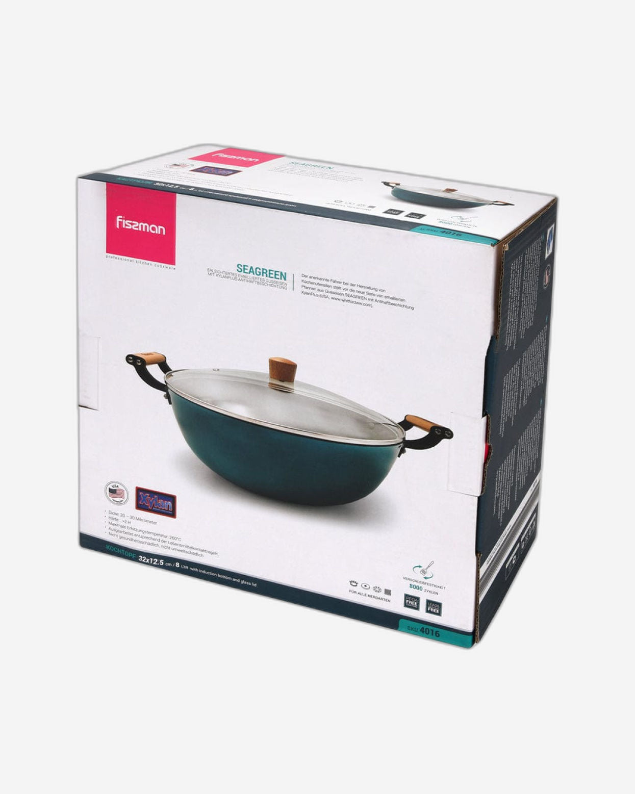 Fissman Stockpot Seagreen Cast Iron 8L