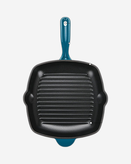 Fissman Square Grill Pan 27x5.0cm With Helper Handle (Enamel Cast Iron)