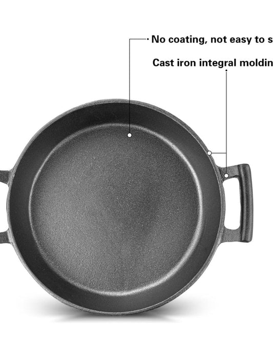 Fissman Shallow Casserole Cast Iron Black 30cm