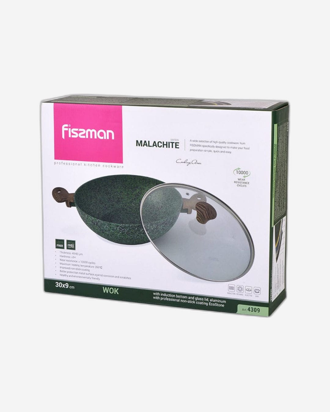 Fissman Wok Malachite Aluminum Green